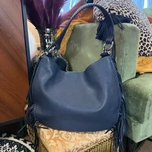 バッグ COACH Signature Hobo Shoulder Bag fringe Coach | Bags | Coach Dark Blue Leather Fringe Hobo Shoulder